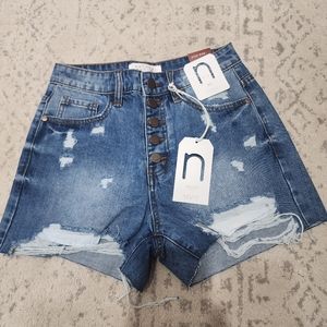 NWT Nature by KanCan High Rise Shorts Dark Wash